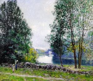 A Turn of the River Loing, Summer 2 by Alfred Sisley Oil Painting