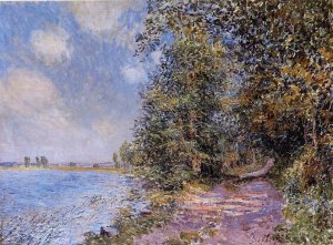 An August Afternoon near Veneux by Alfred Sisley Oil Painting