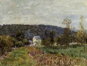 An Autumn Evening Near Paris by Alfred Sisley - Oil Painting Reproduction