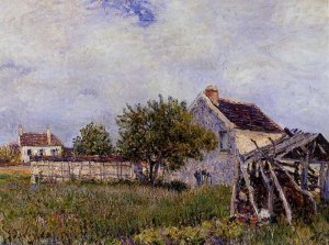 An Old Cottage at Sablons by Alfred Sisley Oil Painting