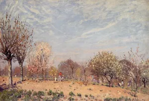 Apple Trees in Flower, Spring Morning by Alfred Sisley Oil Painting