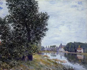 At Moret-sur-Loing painting by Alfred Sisley