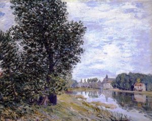 At Moret-sur-Loing by Alfred Sisley Oil Painting