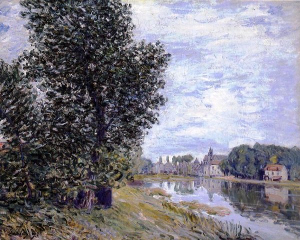 Main Product Photo of At Moret-sur-Loing Painting by Alfred Sisley