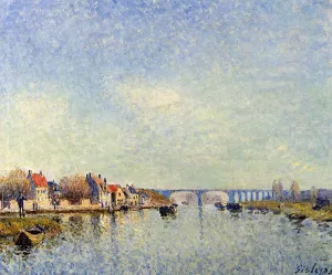 Banks of the Loing at Saint-Mammes by Alfred Sisley - Oil Painting Reproduction