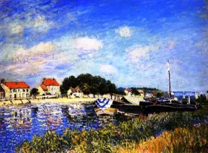 Banks of the Loing at Saint-Mammes by Alfred Sisley - Oil Painting Reproduction