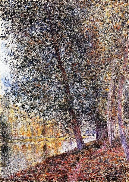 Main Product Photo of Banks of the Loing, Autumn Painting by Alfred Sisley