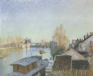 Banks of the Loing near Moret Oil painting by Alfred Sisley