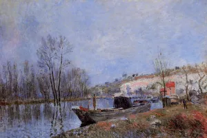 Banks of the Loing Towards Moret by Alfred Sisley - Oil Painting Reproduction