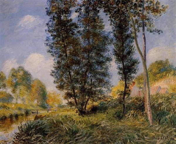 Main Product Photo of Banks of the Orvanne Painting by Alfred Sisley