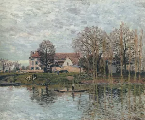 Banks of the Seine at Port-Marly by Alfred Sisley - Oil Painting Reproduction