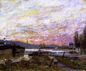 Banks of the Seine by Alfred Sisley Oil Painting