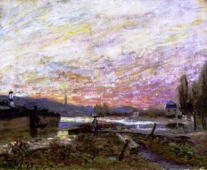 Banks of the Seine by Alfred Sisley Oil Painting