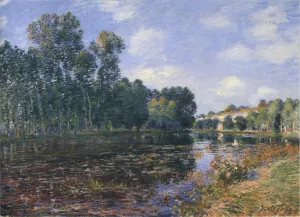 Bend in the River Loing in Summer Oil painting by Alfred Sisley