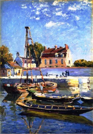 Boats by Alfred Sisley - Oil Painting Reproduction