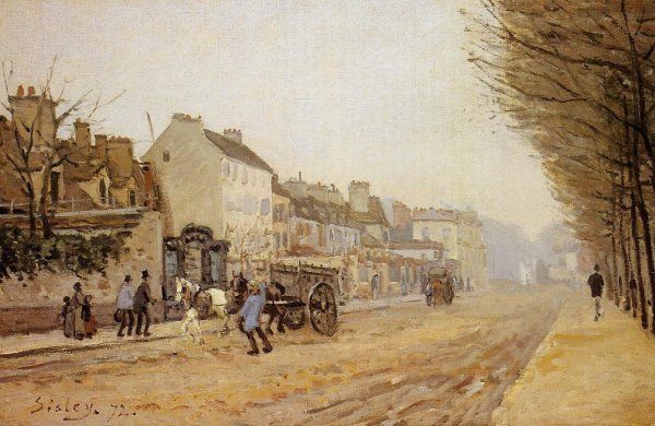 Main Product Photo of Boulevard Heloise, Argenteuil Painting by Alfred Sisley