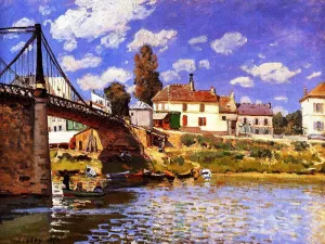 Bridge at Villeneuve-la-Garenne painting by Alfred Sisley