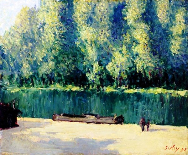 Main Product Photo of By the Loing II Painting by Alfred Sisley