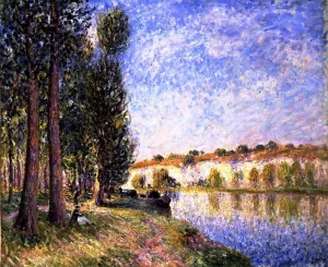 By the Seine by Alfred Sisley - Oil Painting Reproduction