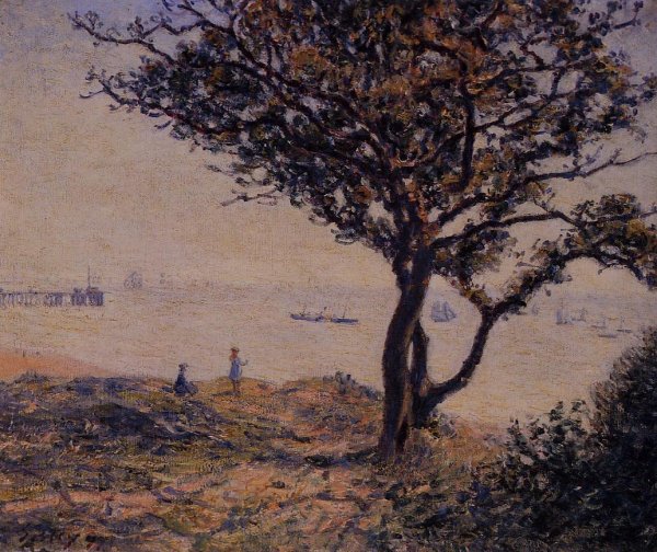 Cardiff Shipping Lane by Alfred Sisley - Hand-Painted Oil Painting Reproduction