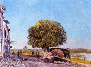 Chestnut Tree at Saint-Mammes by Alfred Sisley - Oil Painting Reproduction