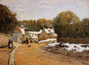 Early Snow at Louveciennes by Alfred Sisley Oil Painting