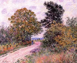 Edge of the Fountainbleau Forest - Morning by Alfred Sisley Oil Painting
