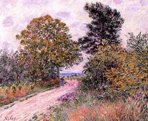 Main Product Photo of Edge of the Fountainbleau Forest - Morning Painting by Alfred Sisley