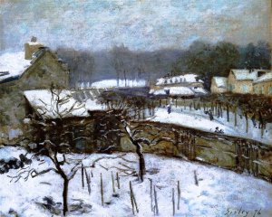 Effect of Snow, Marly by Alfred Sisley Oil Painting