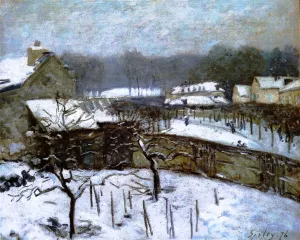 Effect of Snow, Marly by Alfred Sisley - Oil Painting Reproduction