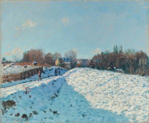 Effet De Neige a Louveciennes by Alfred Sisley Oil Painting
