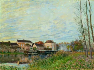 Evening in Moret, End of October painting by Alfred Sisley