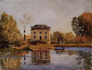 Factory in the Flood, Bougival painting by Alfred Sisley