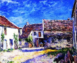 Farmyard near Moret - July Sun by Alfred Sisley Oil Painting