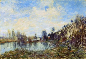 Flooded Field by Alfred Sisley - Oil Painting Reproduction