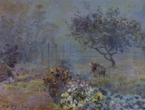 Foggy Morning, Voisins by Alfred Sisley - Oil Painting Reproduction