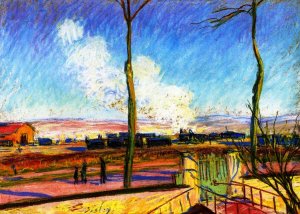 Freight Yard by Alfred Sisley Oil Painting