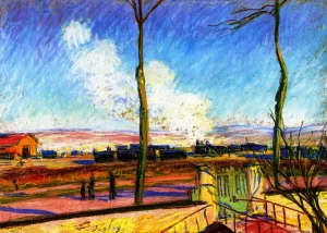 Freight Yard by Alfred Sisley - Oil Painting Reproduction