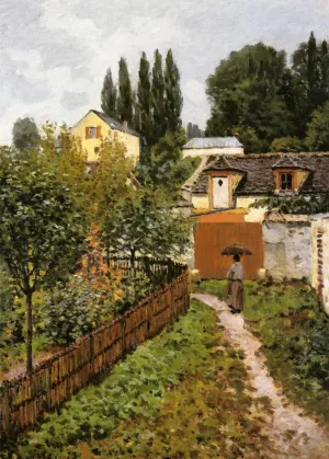 Garden Path in Louveciennes (also known as Chemin de l'Etarch) by Alfred Sisley - Oil Painting Reproduction