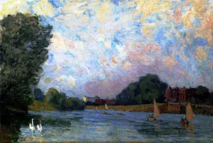Hampton Court painting by Alfred Sisley