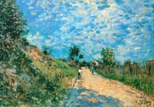 Hill Path Oil painting by Alfred Sisley