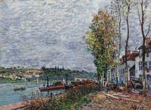 Jour De Brouillard a Saint-Mammes by Alfred Sisley Oil Painting
