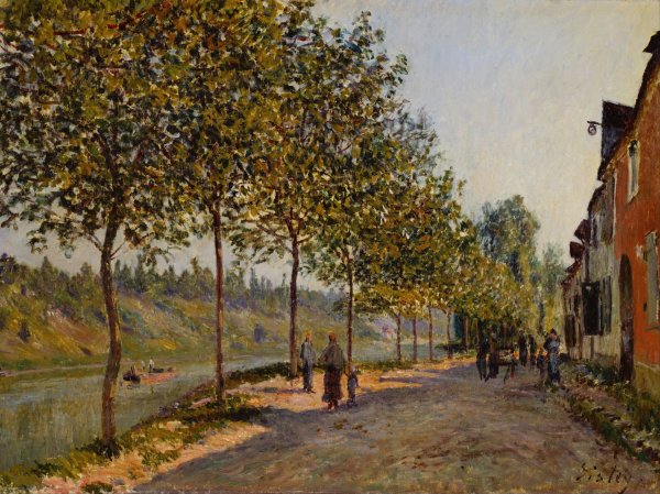 June Morning in Saint-Mammes  by Alfred Sisley - Hand-Painted Oil Painting Reproduction