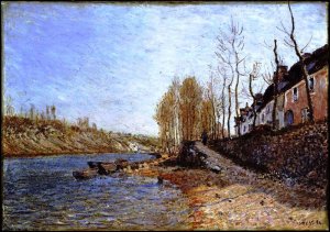 La Croix-Blanche at Saint-Mammes by Alfred Sisley Oil Painting