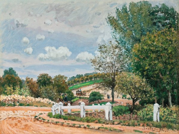 La Route De Verrieres  by Alfred Sisley - Hand-Painted Oil Painting Reproduction