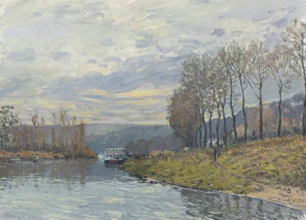 La Seine a Bougival  by Alfred Sisley - Hand-Painted Oil Painting Reproduction