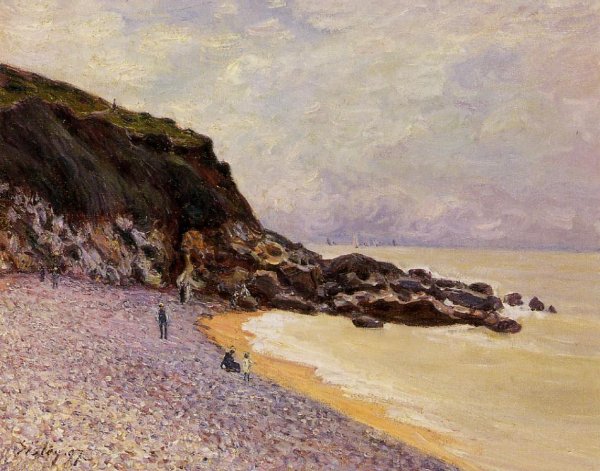Lady's Cove before the Storm (Hastings) by Alfred Sisley - Hand-Painted Oil Painting Reproduction