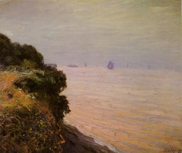 Main Product Photo of Langland Bay, England, Morning Painting by Alfred Sisley