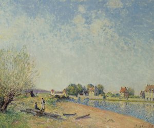 Le Canal Du Loing a Saint-Mammes Oil painting by Alfred Sisley