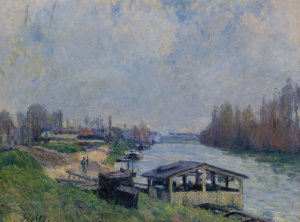 Le Lavoir De Billancourt by Alfred Sisley Oil Painting